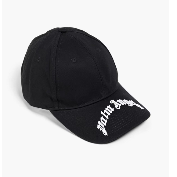 Palm Angels Black Classic Logo Cap Hat